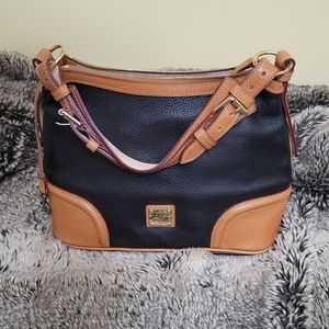 DOONEY&BOURKE women's shoulder bag, purse, black&brown, 14" wide× 10" tall